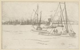 Amsterdam from the Tolhuis (aus der Serie "Sixteen Etchings")