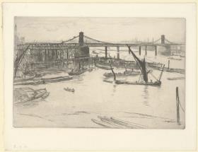 Old Hungerford Bridge (aus der Serie "Sixteen Etchings")