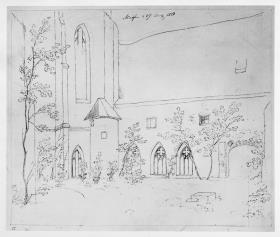 Turm und Langhaus einer gotischen Kirche in Meißen