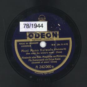 Titel A: "Musi Muno Kulwaf"
Titel B: "Kakano Buli Kintu" (Komposition von Bach)