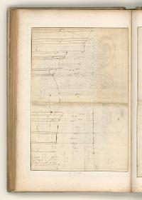 Rom, St. Peter, Details aus dem Inneren der Kirche (Basen, Kapitelle, Gebälke); Verso: mit Maßangaben
