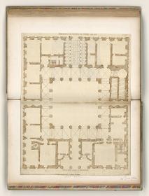 Rom, Palazzo Farnese, Grundriss mit Maßangaben