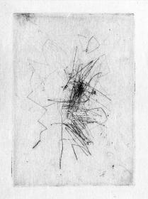 Ohne Titel (Tache, links gezackte Linie)