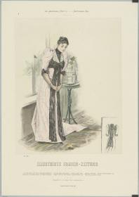 Illustrirte Frauen-Zeitung: Gesellschafts-Toilette mit langer Schleppe