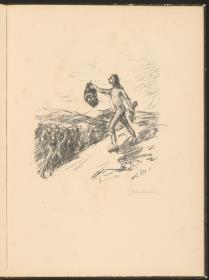 David mit dem Haupt des Goliath. Blatt 9 (S.21) aus: Das Buch Ruth