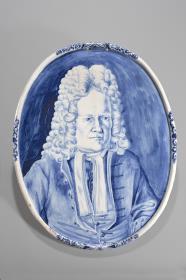 Ovale Bildplatte mit dem Bildnis des Christoph Marx
