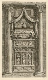 Grabmal für Baldassare Coscia, Gegenpapst Johannes XXIII (Illustration für "Vitae et Res Gestae Pontificum Romanorum")