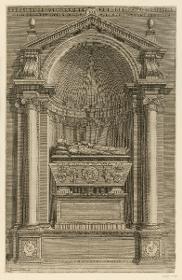 Grabmal für Papst Urban VI. (Illustration für "Vitae et Res Gestae Pontificum Romanorum")