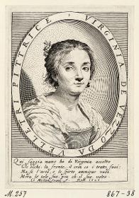 Bildnis der Virginia de Vezzi im ovalen Rahmen
