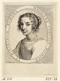 Bildnis der Maddalena Corvina im ovalen Rahmen