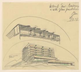 San Francisco, Kalifornien, Maimonides-Hospital (Maimonides Health Centre), zwei Skizzen