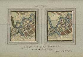 Berlin. Zwei Pläne des Heiligen Geist Viertel an der Spandauer Straße in Jahren 1700 und 1720