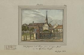 Das Hospital und Kirche zum Heiligen Geist an der Spandauer Straße. Im Jahr 1804.
