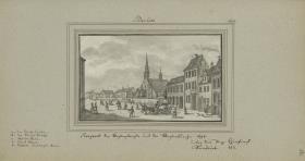 Berlin. Prospect der Klosterstraße und der Klosterkirche. 1690. Unter der Reg. Churfürst Friedrich III.