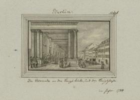 Berlin. Die Colonade an der Königsbrücke, und die Königsstraße im Jahr 1784