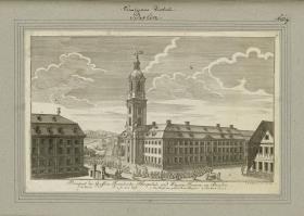 Berlin. Strahlower Virtel. Prospect des Grossen Friedrichs-Hospitals und Waysen-Hauses zu Berlin.