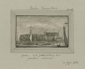 Berlin. Strahlower Virtel, Garten und Zuckersiederey der Gebrüder Schikler im Jahr 1778. Im Jahr 1778.