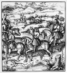 Kaiser Maximilian I. auf der Falkenjagd