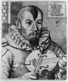 Bildnis des Narren Hans Bach, die Violine spielend