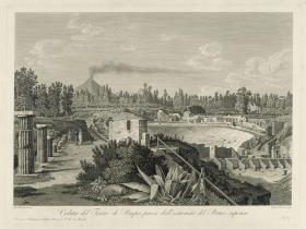 Veduta del Teatro di Pompei, presa dall'estremità del Portico superiore