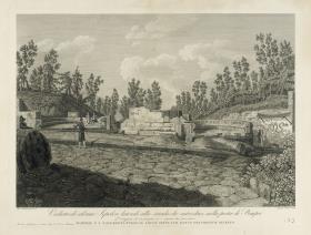 Veduta di alcuni Sepolcri laterali alla strada che indroduce nella porta di Pompei
