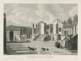 Veduta dell'interno del tempio d'Iside in Pompei