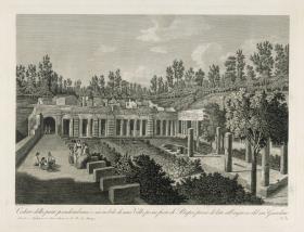 Veduta della parte pseudourbana, o sia nobile di una Villa posta fuori di Pompei, presa di lato all'ingresso del suo Giardino