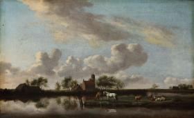 Flache Flusslandschaft