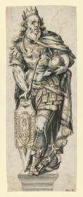 Entwurf für die Statue des Kaisers Valentinian