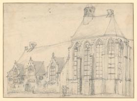 Ansicht einer gotischen Kirche
