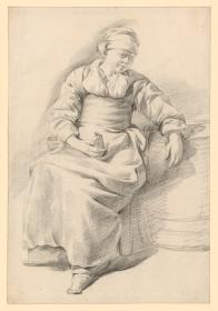 Sitzende Frau