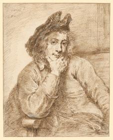 Rembrandts Sohn Titus, mit aufgestütztem Arm
