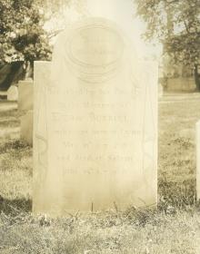 Salem, Friedhof, Grabstein: Ezra Burrill