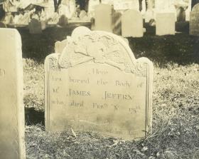 Salem, Friedhof, Grabstein: James Jeffry