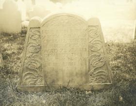 Salem, Friedhof, Grabstein: Wife of Philip Cromall (Mary Cromall)