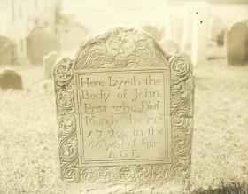 Salem, Friedhof, Grabstein: John Pratt