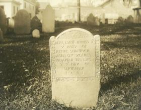 Salem, Friedhof, Grabstein: Petire Shattock