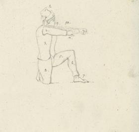 Aegineten-Skizzen: Figur, kniend