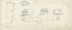 Aegineten-Skizzen: Details Hand und Arm