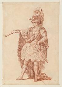 Theaterfigurine, Fantasiekostüm: Mann in Theaterkostüm