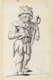 Theaterfigurine, Fantasiekostüm: Ecuier [Ecuyer] d'un (?)