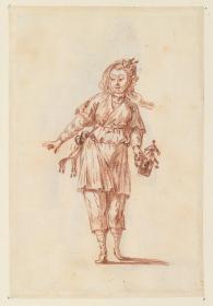 Theaterfigurine, Fantasiekostüm: Mädchen in Theaterkostüm