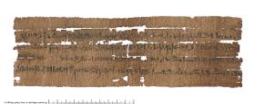 Demotischer Papyrus, Querformat-Brief an die Chnum-Priester in Elephantine