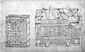Gotischer Bucheinband und Foliant von 1539