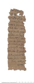 Demotischer Papyrus mit einem Hochformatbrief (recto) und einer Liste (verso)