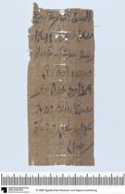 Demotischer Papyrus, Hochformatbrief bzgl. Lieferung von tgm-Öl und Wein sowie Fahrt nach Efdu