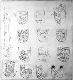 13 Wappen vom Konzil zu Konstanz von 1483