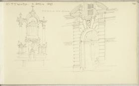 Reiseskizze, Hochaltar von S.M.L. Nuova und Kirchenportal