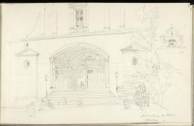 Neapel, Kirchenportal, verschiedene Perspektiven