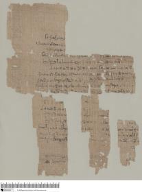 Demotisch-griechischer Papyrus, Abstandsschrift, Verkauf eines Soldatenquartiers